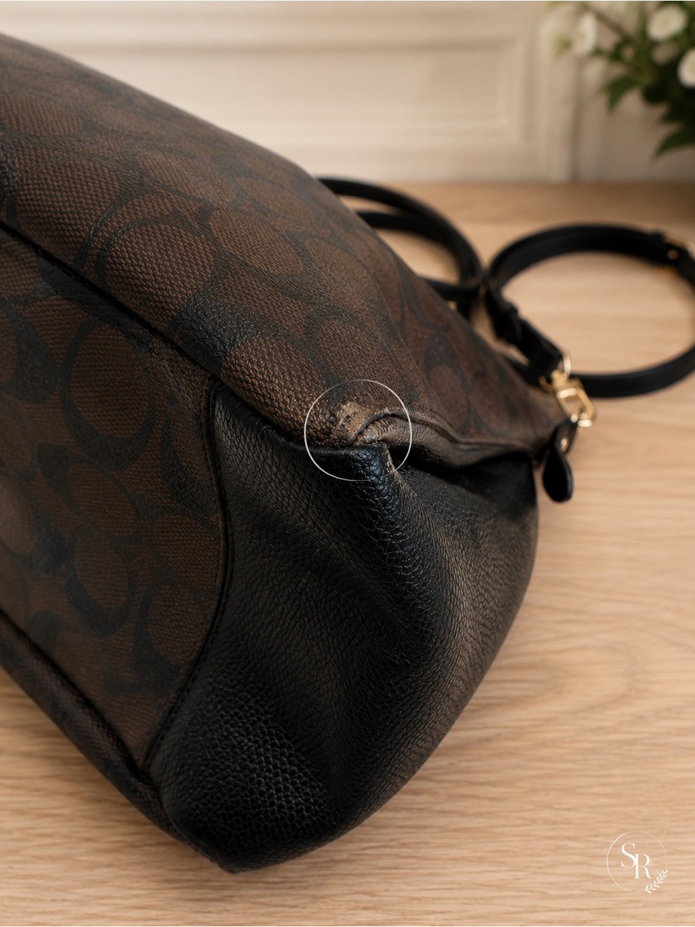 Coach Morgan Satchel F34617 Signature Brown Black Top Handle Crossbody Bag - Picture 10 of 14